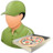 Occupations Pizza Deliveryman Male Light Icon